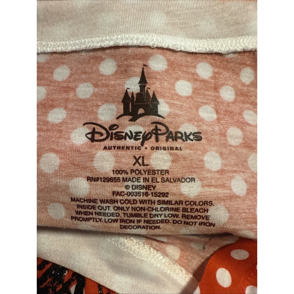 Disney Parks Women's Size XL Minnie Mouse Polka Dots Top‎ Red White Black - Picture 6 of 6